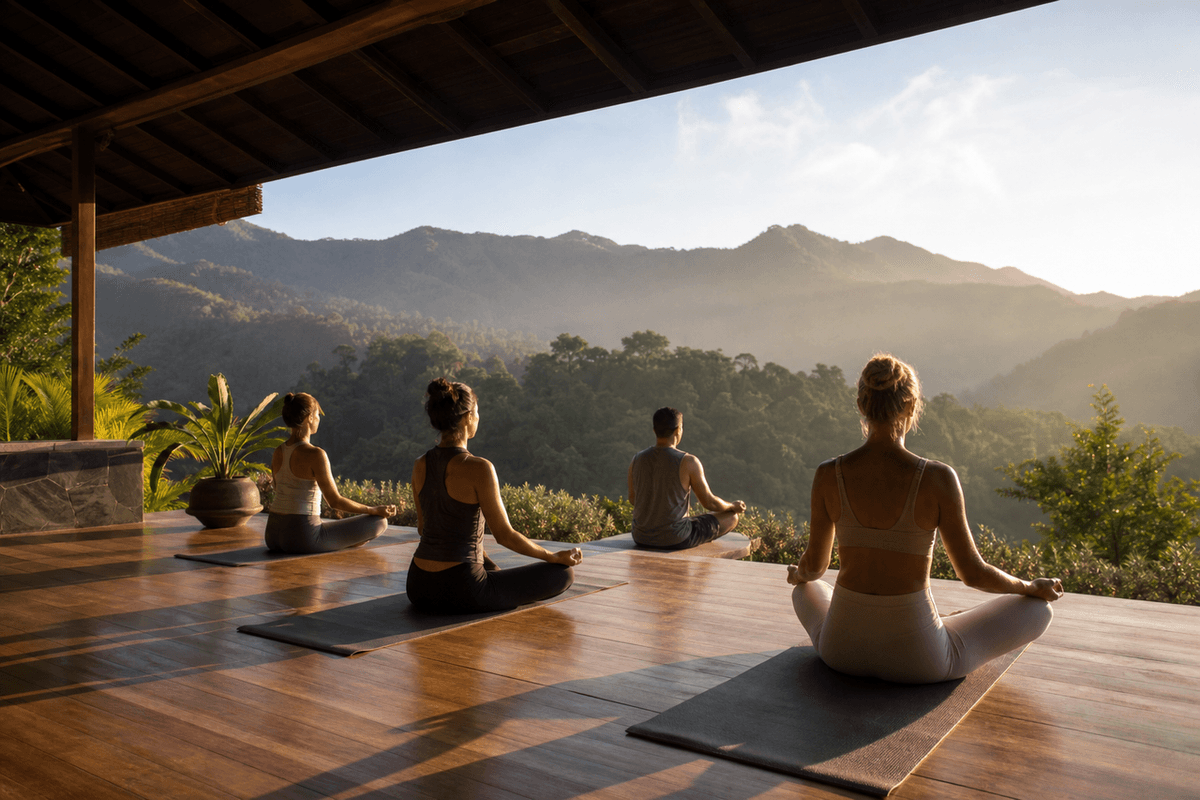 A serene wellness retreat setting representing the value of a multi-day stay